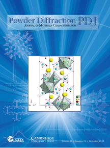 Powder Diffraction Journal December 2013 coverart