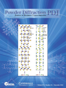 Powder Diffraction Journal December 2014 coverart
