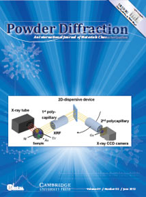 Powder Diffraction Journal June 2012 coverart