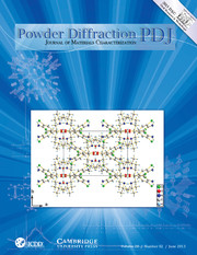 Powder Diffraction Journal June 2013 coverart