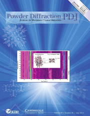 Powder Diffraction Journal June 2014 coverart