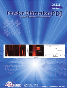 Powder Diffraction Journal June 2016 Coverart