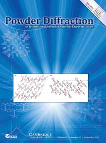 Powder Diffraction Journal September 2012 coverart