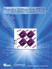 Powder Diffraction Journal September 2013 Supplement 1 coverart