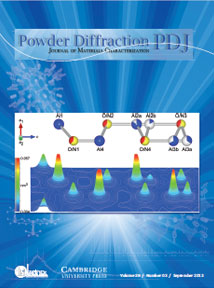 Powder Diffraction Journal September 2013 coverart