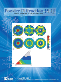 Powder Diffraction Journal September 2014 coverart