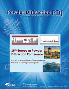 Powder Diffraction Journal Sept 2019 Coverart