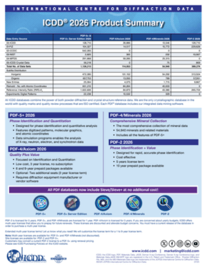 ICDD Product Summary 2025-2026